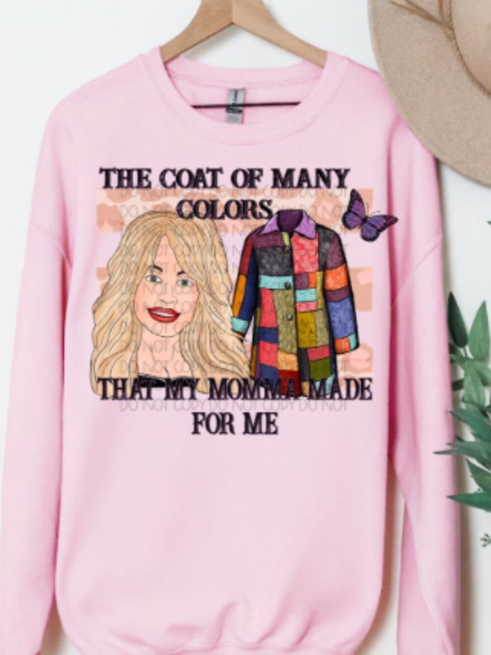 Dolly Coat of Many Colors Sweatshirt Small-2X